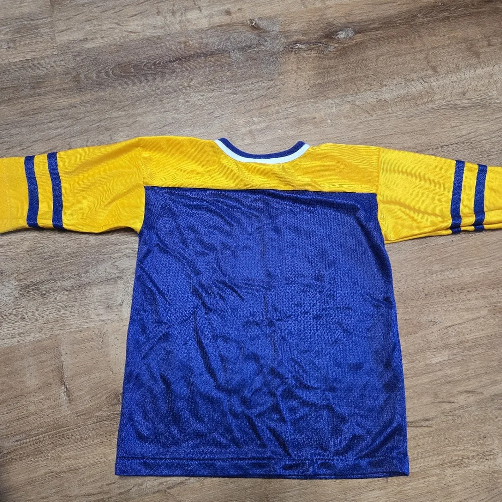 Vintage Vikings Kids Football Shirt - Purple and Yellow Boys 7
